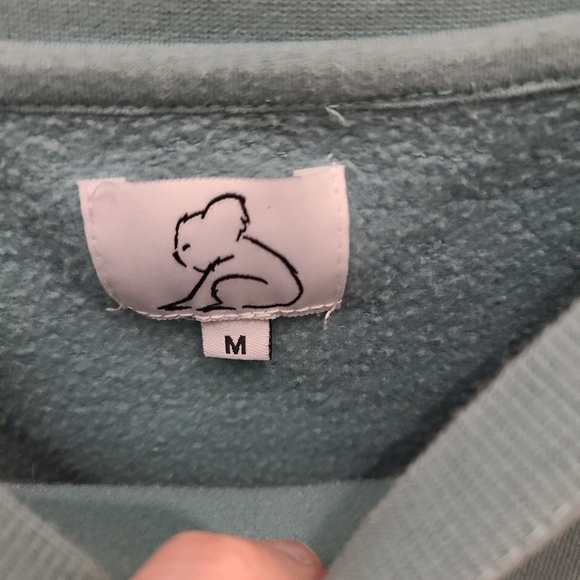 Kuwalla Cotton Crew Sweater - Sage Green - Size M - Picture 2 of 10